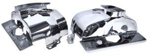 Single Port Cylinder Cover Chrome Finish Pair