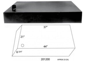 LONG RAGE GAS TANK, OUTLET ON BOTTOM-1/2-20 UNF, EACH