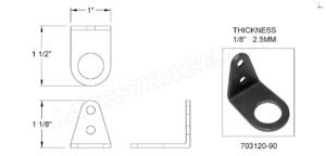 BRAKE LINE TAB /90 DEGREE/, EACH