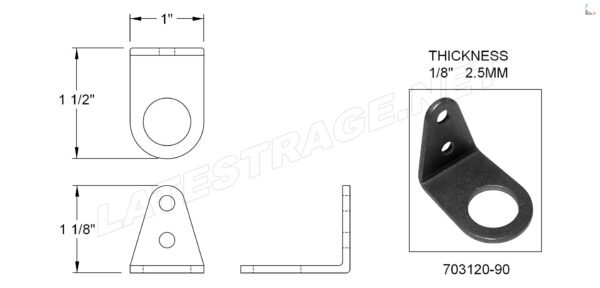 BRAKE LINE TAB /90 DEGREE/, EACH