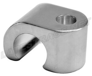 CABLE CLAMP, POLISHED ALUMINUM, EACH
