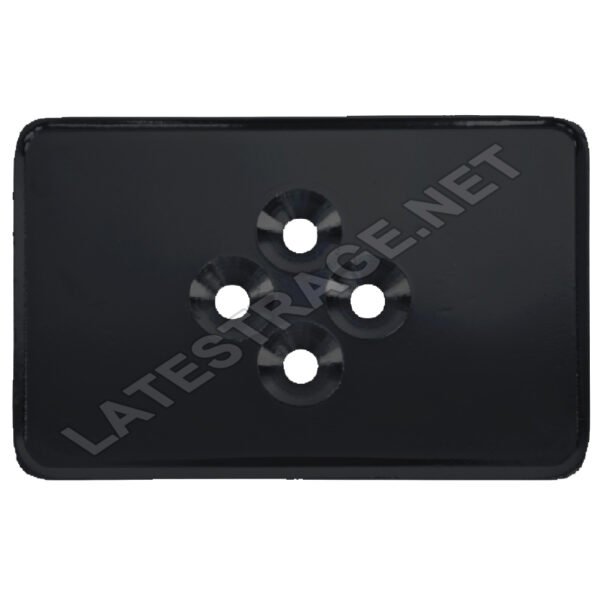 OHV/ GREEN STICKER PLATE, BLACK FINISH, BILLET ALUMINUM, EACH
