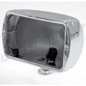 CHROME HEADLIGHT SHELL, 7 INCH RECTANGULAR, EACH