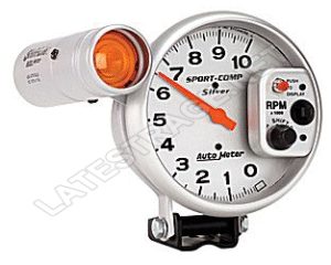 AutoMeter UltraLite Tach 5" pedestal mount w/ light