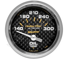 AutoMeter Carbon Fiber Oil Temp/ ea.