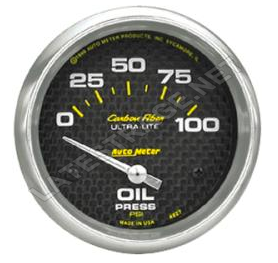 AutoMeter Carbon Fiber Oil Pressure gauge/ ea.