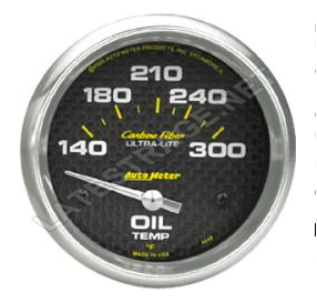 AutoMeter Carbon Fiber Oil Temp/ ea.