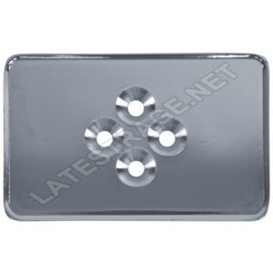 OHV/GREEN STICKER PLATE, CHROME FINISH, BILLET ALUMINUM, EACH