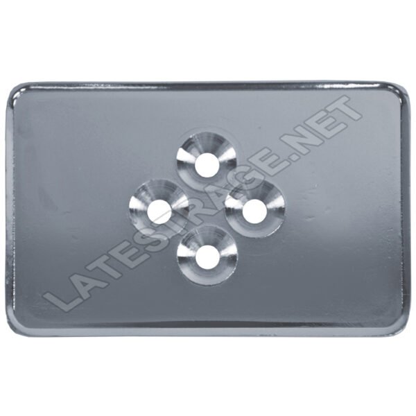 OHV/GREEN STICKER PLATE, CHROME FINISH, BILLET ALUMINUM, EACH
