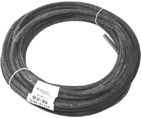 5MM FUEL HOSE, BLACK, BRAIDED, GERMAN, FOOT