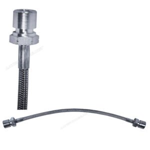 STAINLESS STEEL BRAKE LINE, MALE/FEMALE 9-1/2 INCH, REAR IRS AXLE, EACH