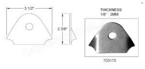 3 1/2" X 2 3/8" 1/2" Id 3Mm Thickness Each