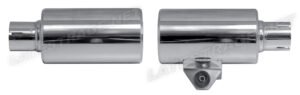 Hot Shot Muffler 2 Inch Inlet 10 Inch Length No Bracket Polished Stainless Steel 10 Inch Each